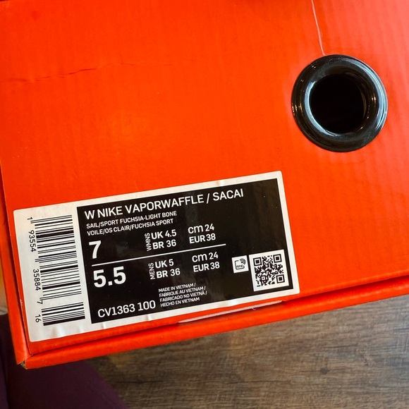 nike sacai vaporwaffle fuchsia - Picture 6 of 6